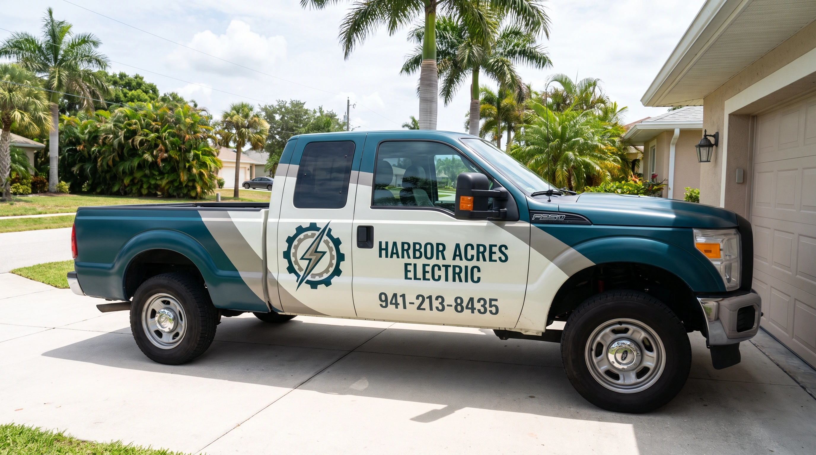 Harbor Acres Electric professional electrician working on a residential panel in Sarasota FL